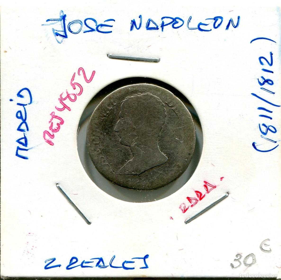 Monedas de Espa&ntilde;a: DOS REAL JOSE NAPOLEON A&Ntilde;O ( 1811/1812 ) MADRID ( RARA ) ( MES4852 )
