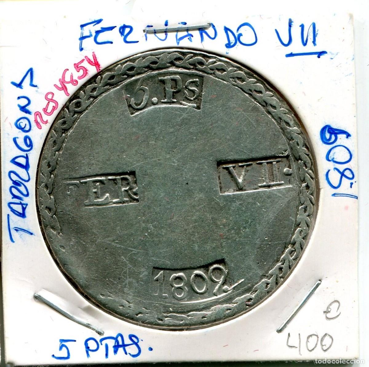 Monedas de Espa&ntilde;a: 5 PESETAS FERNANDO VI A&Ntilde;O 1809 TARRAGONA ( MES4854 )