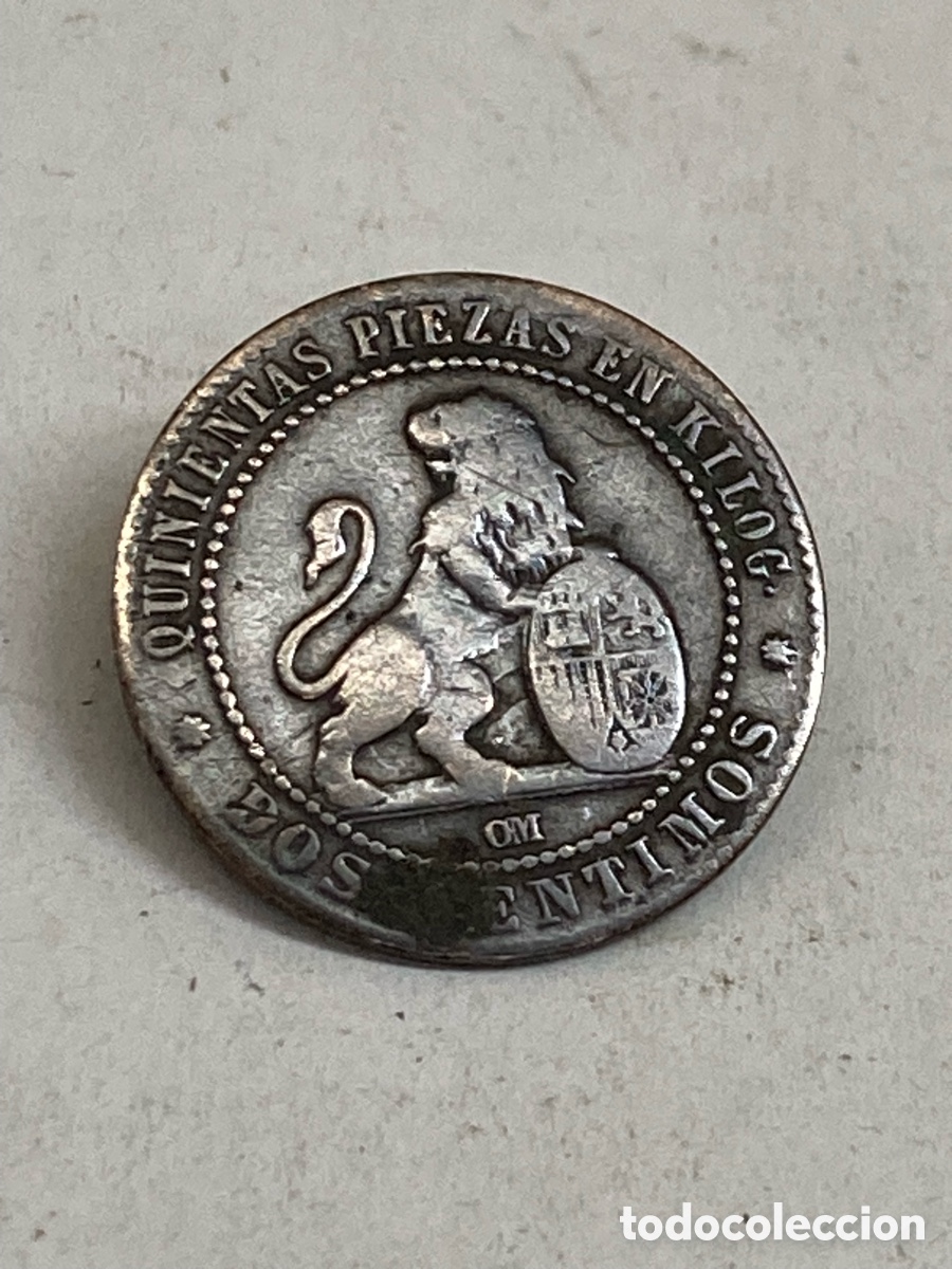 Monedas de Espa&ntilde;a: Moneda 2 c&eacute;ntimos 1870 L23