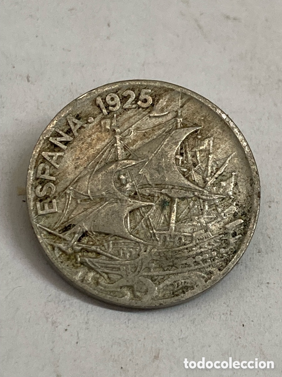 Monedas de Espa&ntilde;a: Moneda 25 c&eacute;ntimos 1925 L23 - Foto 2