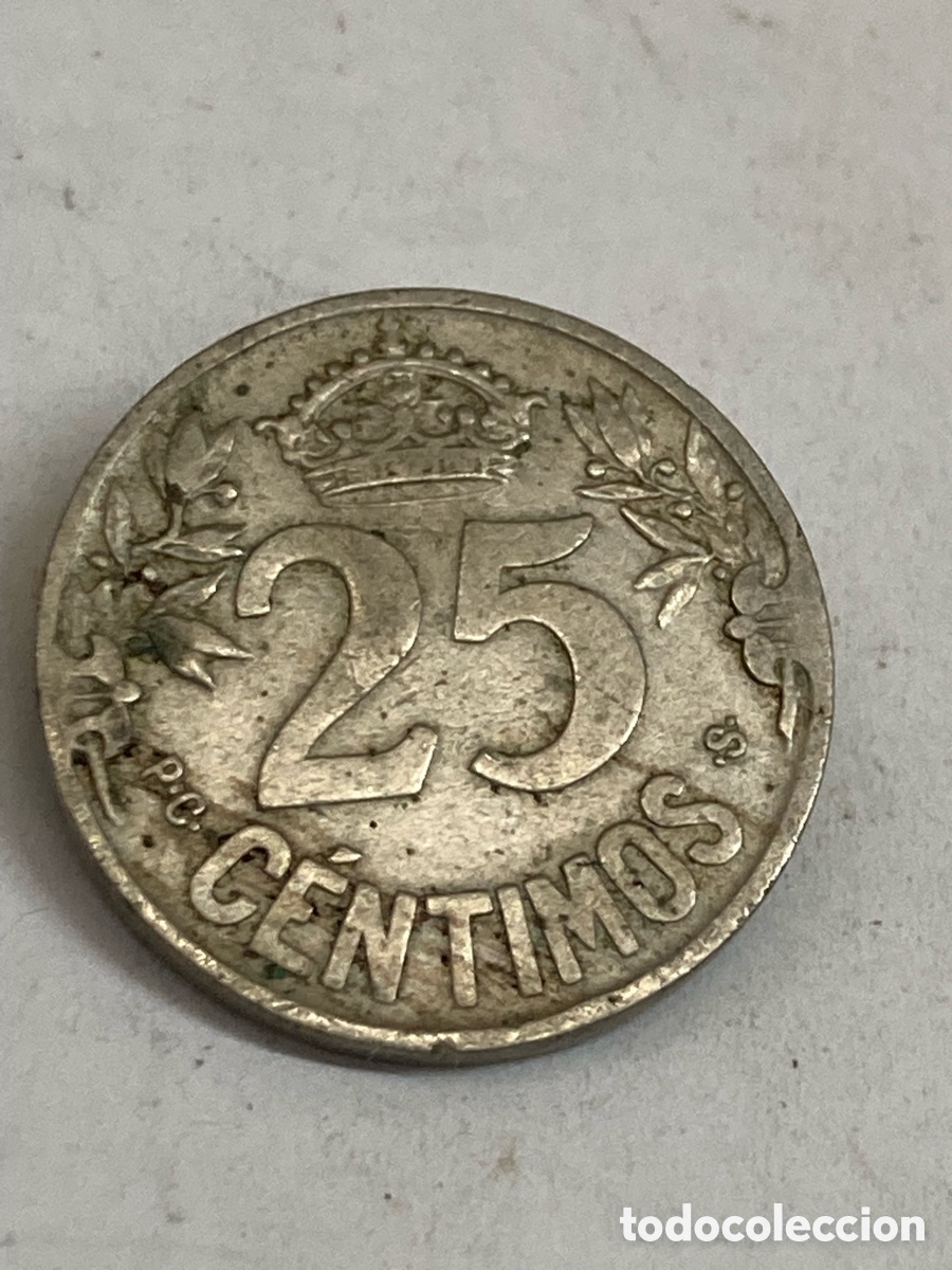 Monedas de Espa&ntilde;a: Moneda 25 c&eacute;ntimos 1925 L23