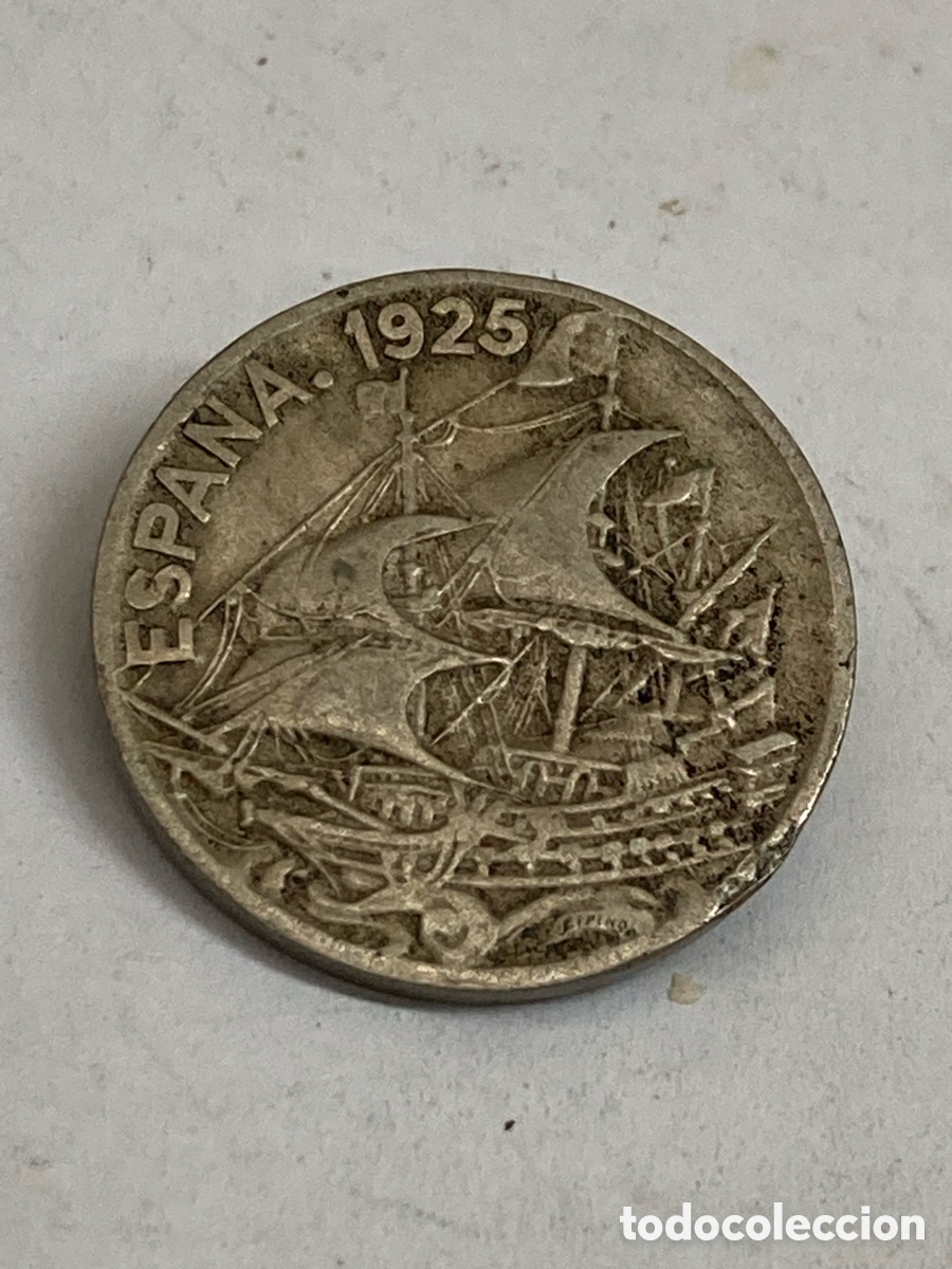 Monedas de Espa&ntilde;a: Moneda 25 c&eacute;ntimos 1925 L23 - Foto 2