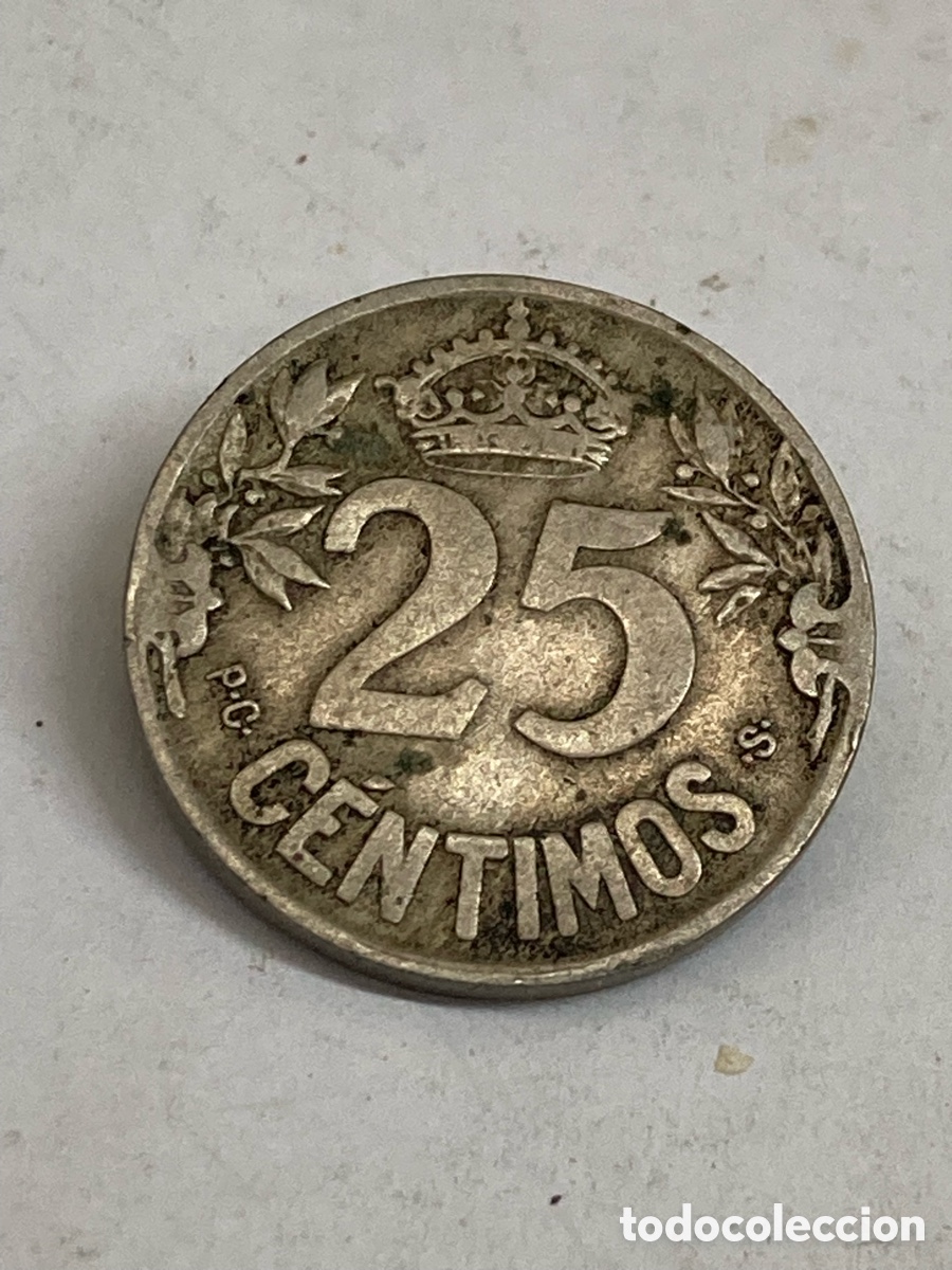 Monedas de Espa&ntilde;a: Moneda 25 c&eacute;ntimos 1925 L23