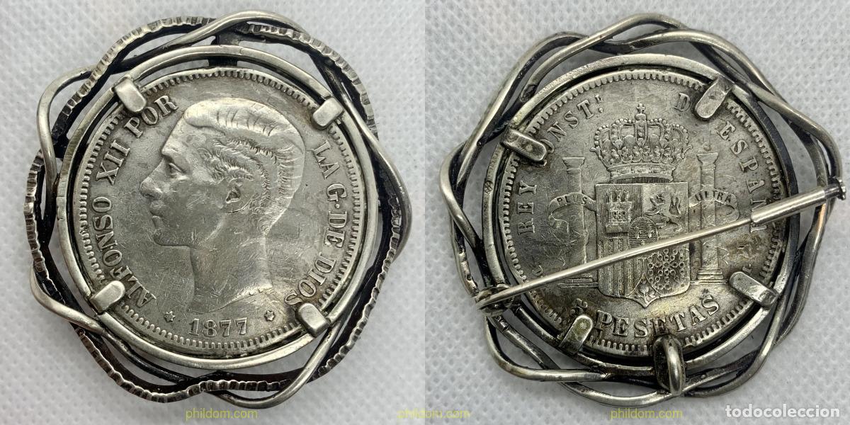 Monedas de Espa&ntilde;a: 2615 ESPA&Ntilde;A 1877 5 PESETAS ALFONSO XII - MADRID DE M 18-77