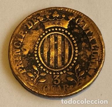 Monedas de Espa&ntilde;a: 3 CUARTOS - ISABEL II - CATALU&Ntilde;A - COBRE - 1836 - Foto 3