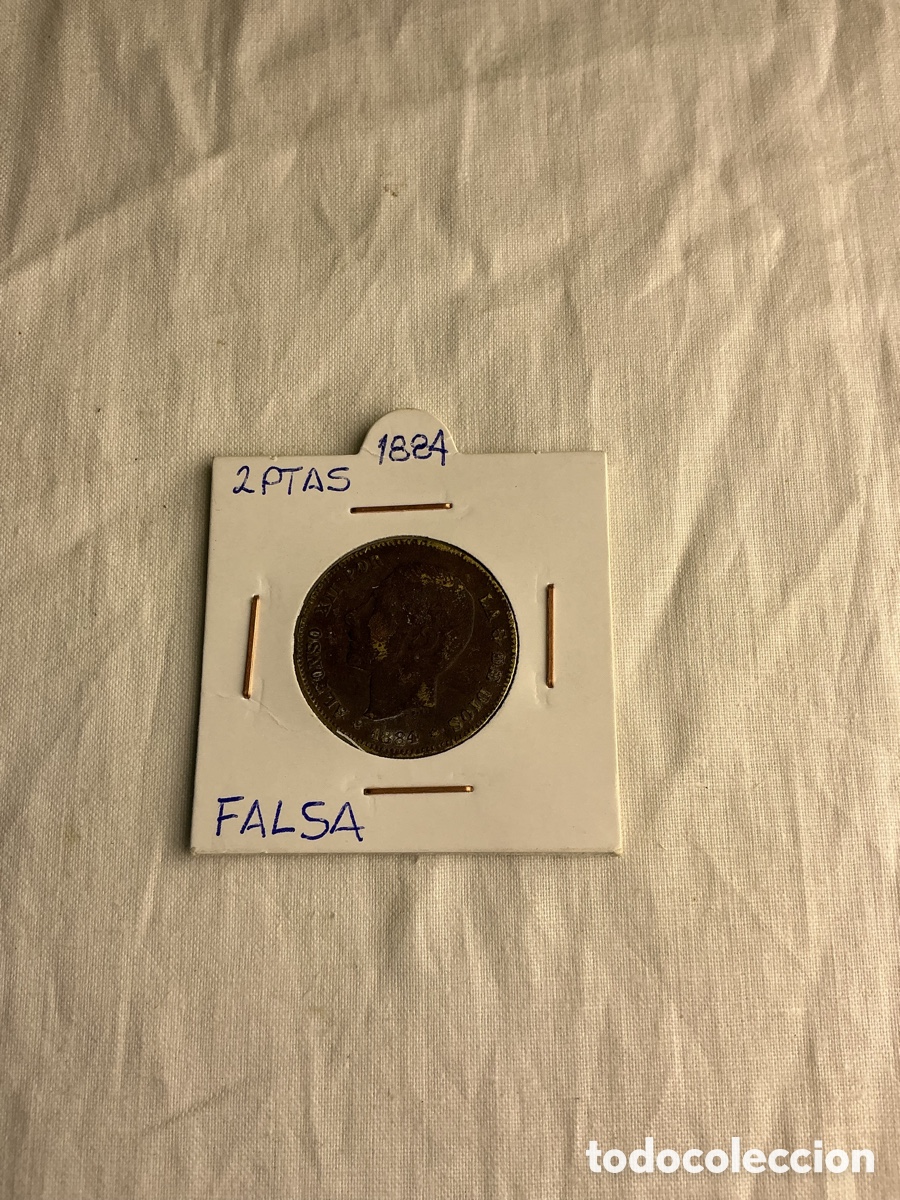 Monedas de Espa&ntilde;a: 5 pesetas 1884 Alfonso XII &middot; moneda falsa de colecci&oacute;n