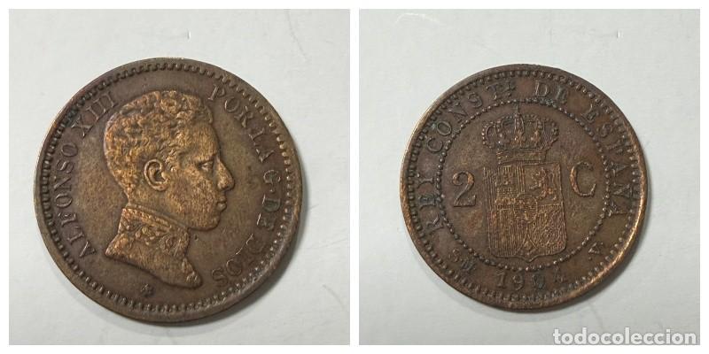 Monedas de Espa&ntilde;a: MONEDA. ESPA&Ntilde;A. ALFONSO XIII. 2 C&Eacute;NTIMOS. 1912. ESTRELLA *12*. EBC. VER FOTOS