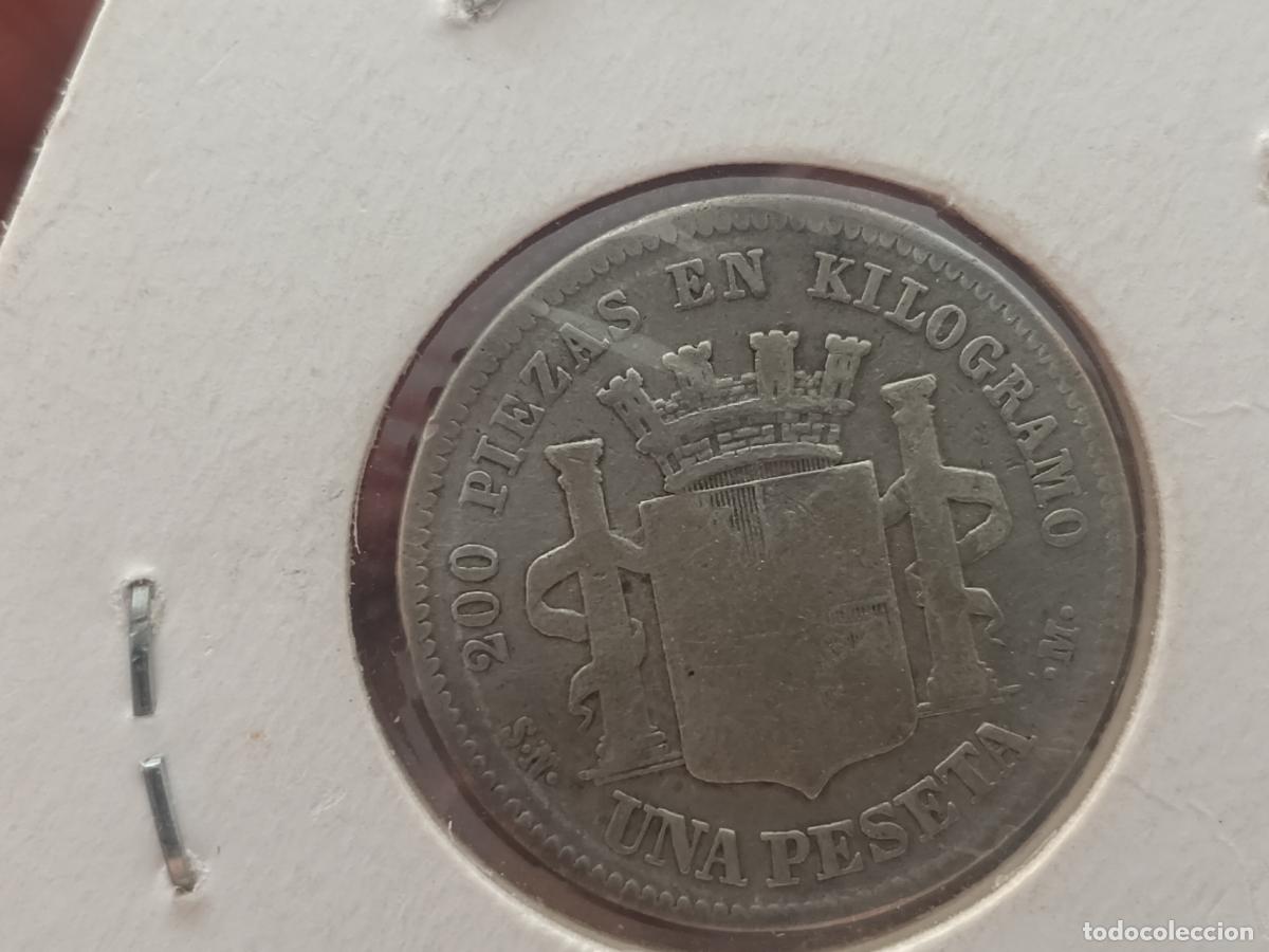 Monedas de Espa&ntilde;a: Peseta de plata de 1870 - Foto 2