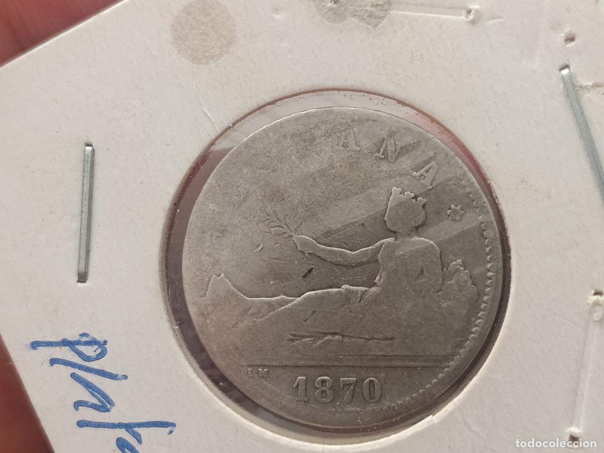Monedas de Espa&ntilde;a: Peseta de plata de 1870
