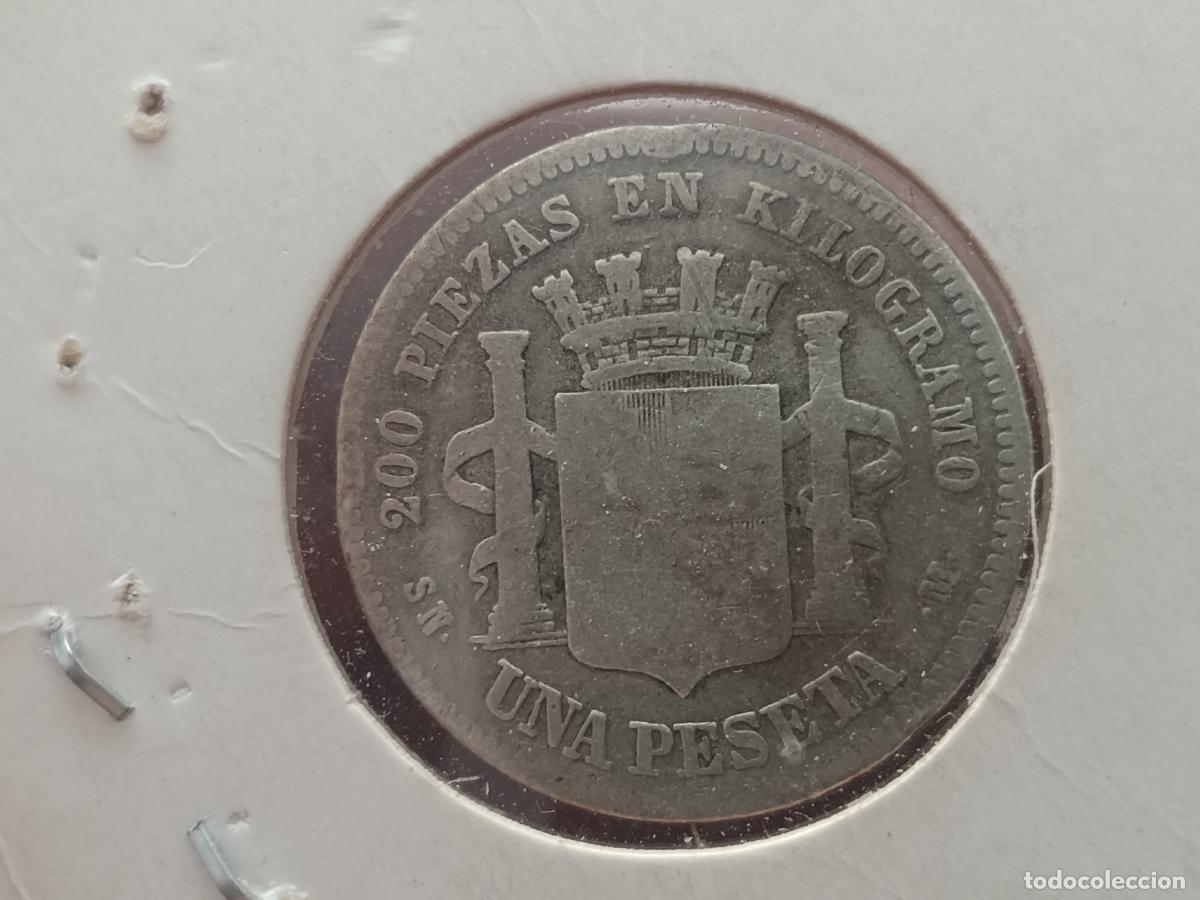Monedas de Espa&ntilde;a: Peseta de plata de 1869 - Foto 2