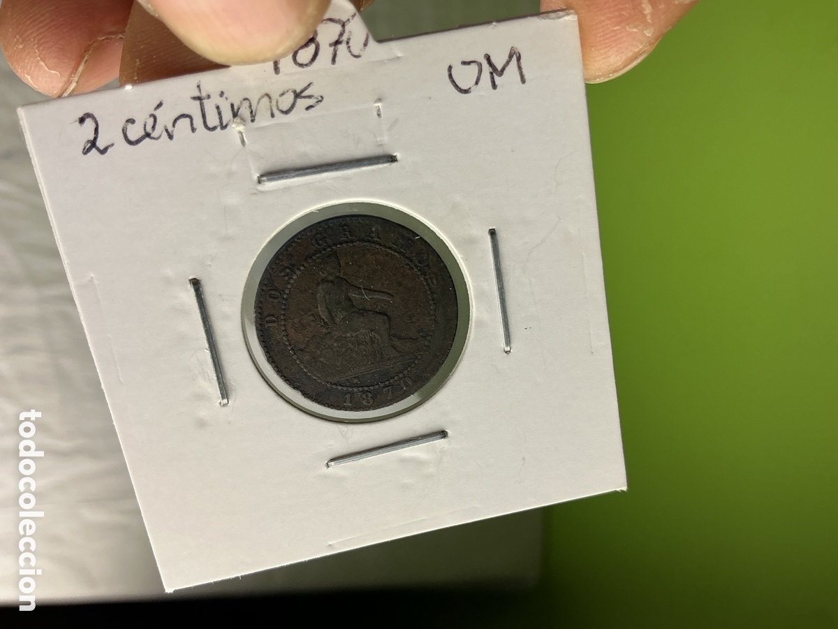 Monedas de Espa&ntilde;a: Espa&ntilde;a &mdash; 2 c&eacute;ntimos 1870 OM &mdash; Gobierno Provisional - Foto 4