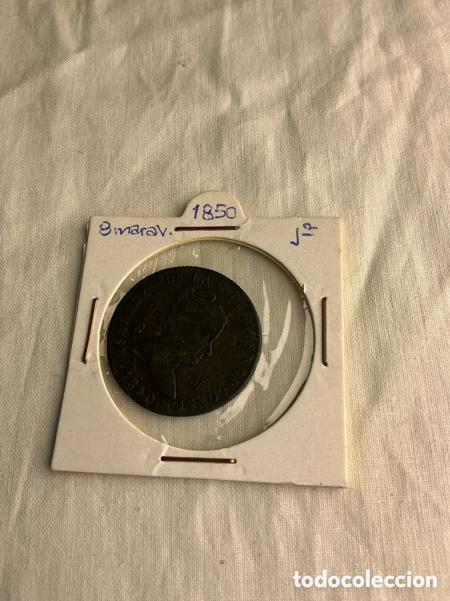 Monedas de Espa&ntilde;a: Espa&ntilde;a 8 maraved&iacute;s Isabel II 1850 &ndash; Jubia
