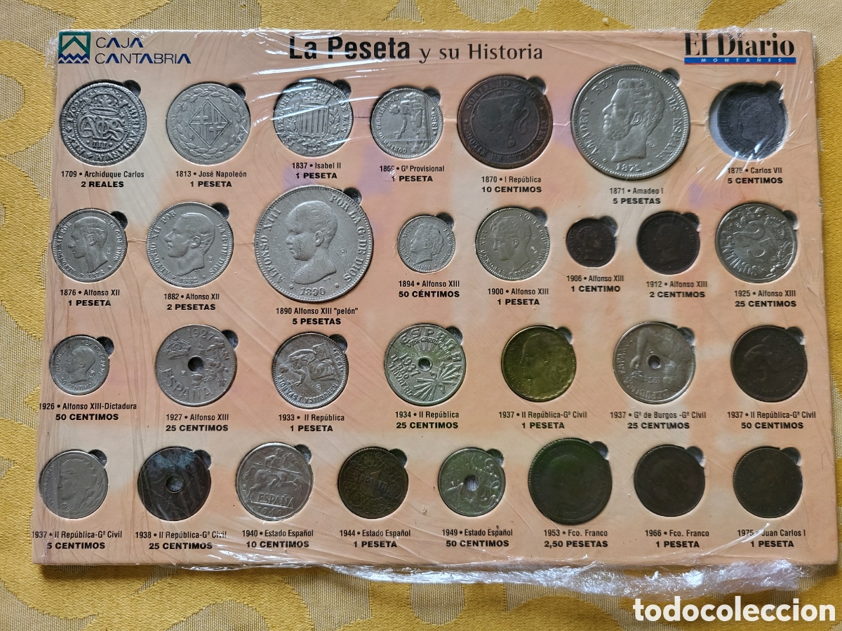 Monedas de Espa&ntilde;a: Colecci&oacute;n La Historia de La Peseta - Foto 1