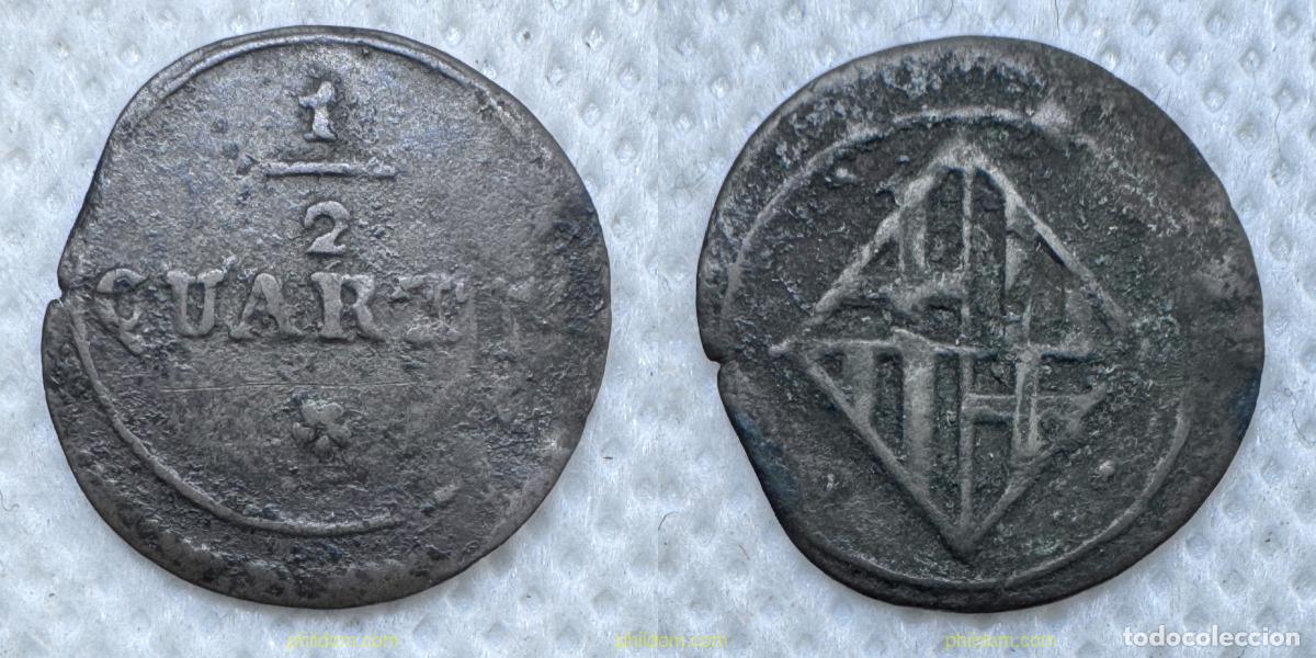 Monedas de Espa&ntilde;a: 4978 ESPA&Ntilde;A 1811 JOSE NAPOLEON 1/2 QUARTO