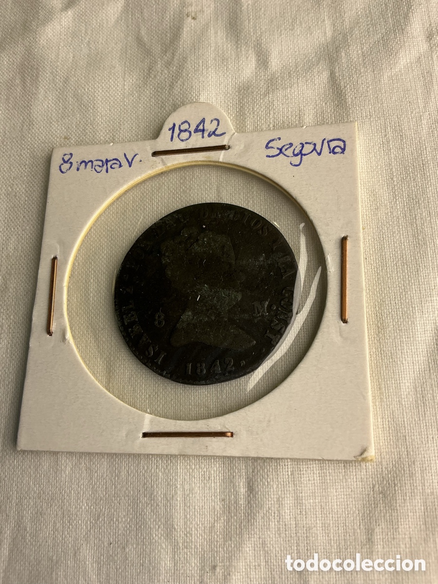 Monedas de Espa&ntilde;a: Espa&ntilde;a &ndash; Isabel II &ndash; 8 maraved&iacute;s 1842, Segovia