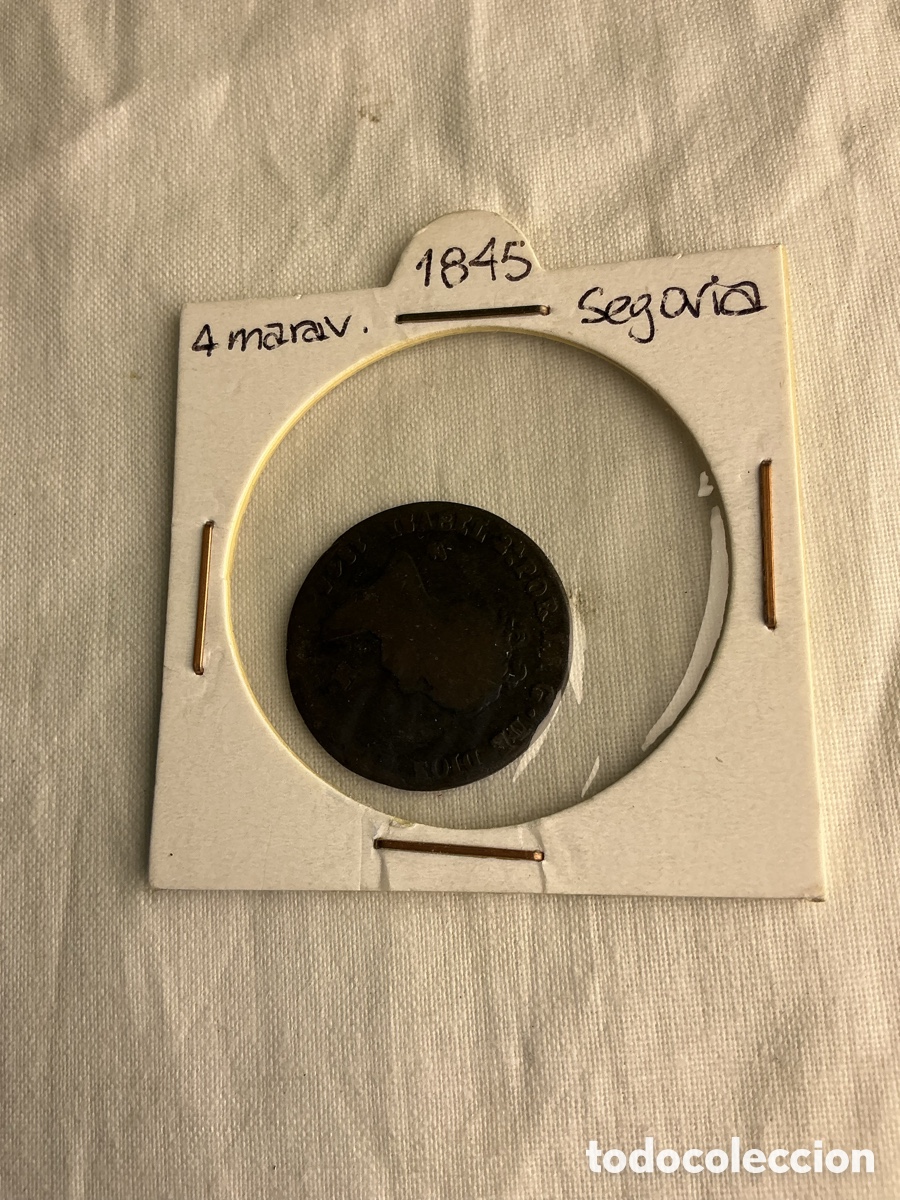 Monedas de Espa&ntilde;a: Espa&ntilde;a &ndash; Isabel II &ndash; 4 maraved&iacute;s 1845, Segovia