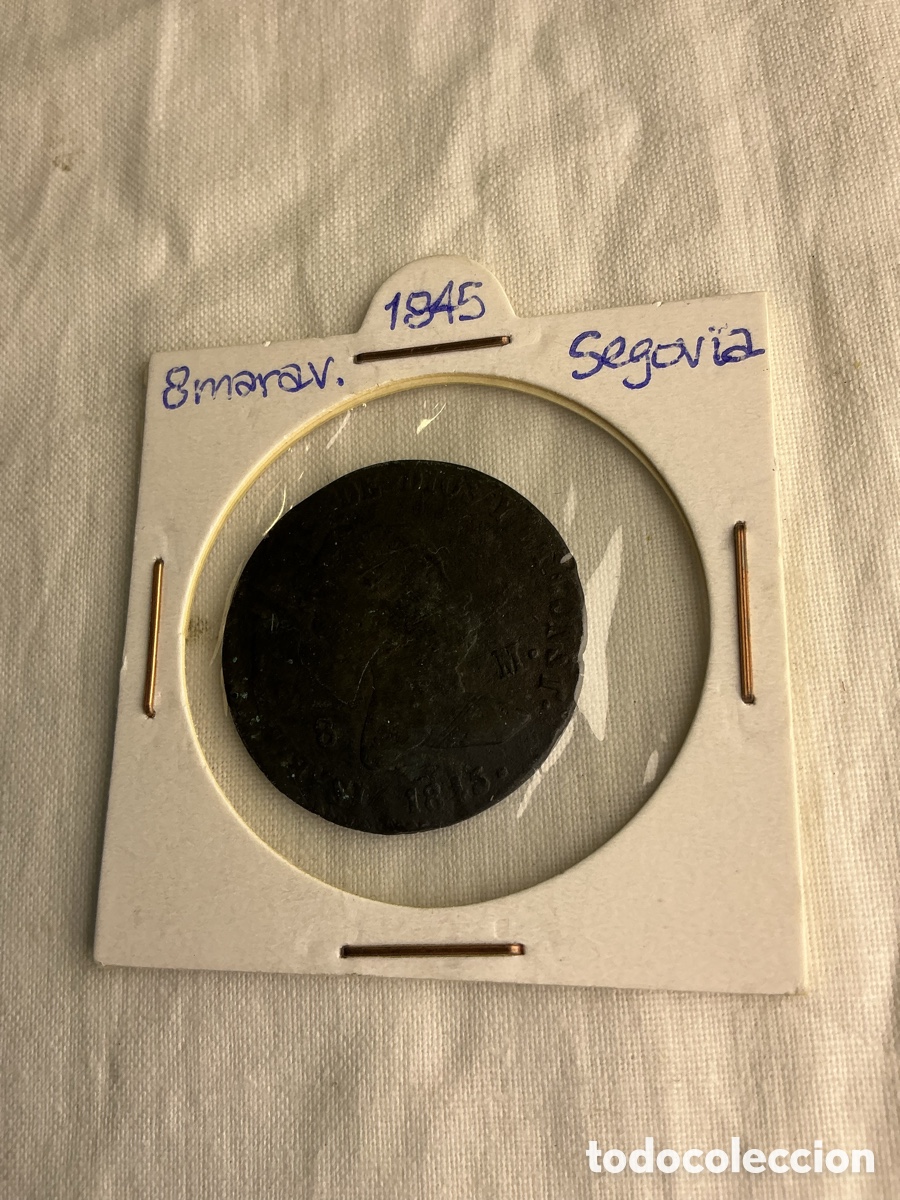 M&uuml;nzen von Spanien: Espa&ntilde;a &ndash; Isabel II &ndash; 8 maraved&iacute;s 1845, Segovia