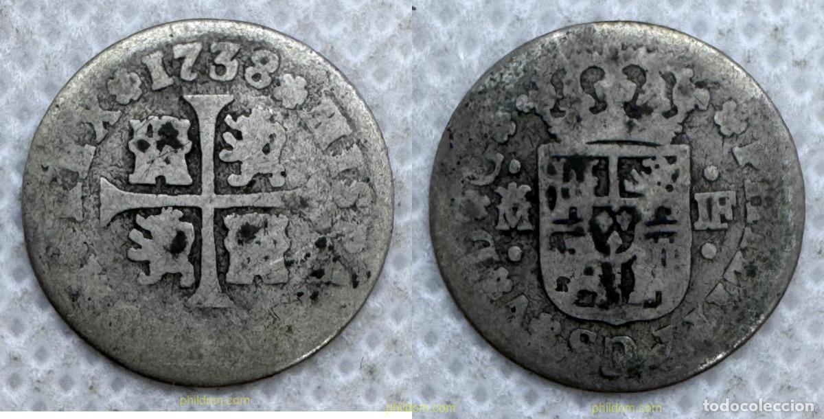 Monedas de Espa&ntilde;a: 5613 ESPA&Ntilde;A 1738 FELIPE V 1 REAL SEVILLA 1738 JF