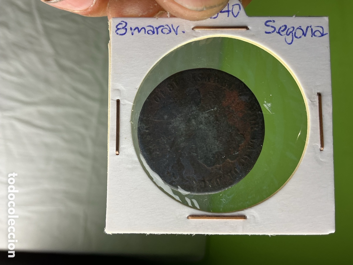 Monedas de Espa&ntilde;a: Isabel II &ndash; 8 maraved&iacute;s de 1840 &ndash; Segovia - Foto 3