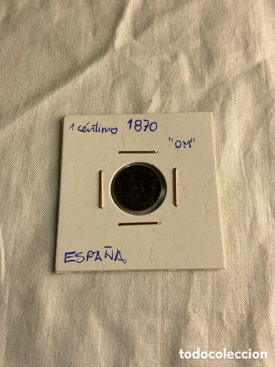 Monedas de Espa&ntilde;a: 1 C&eacute;ntimo Gobierno Provisional &ndash; 1870 OM &ndash; Espa&ntilde;a - Foto 1