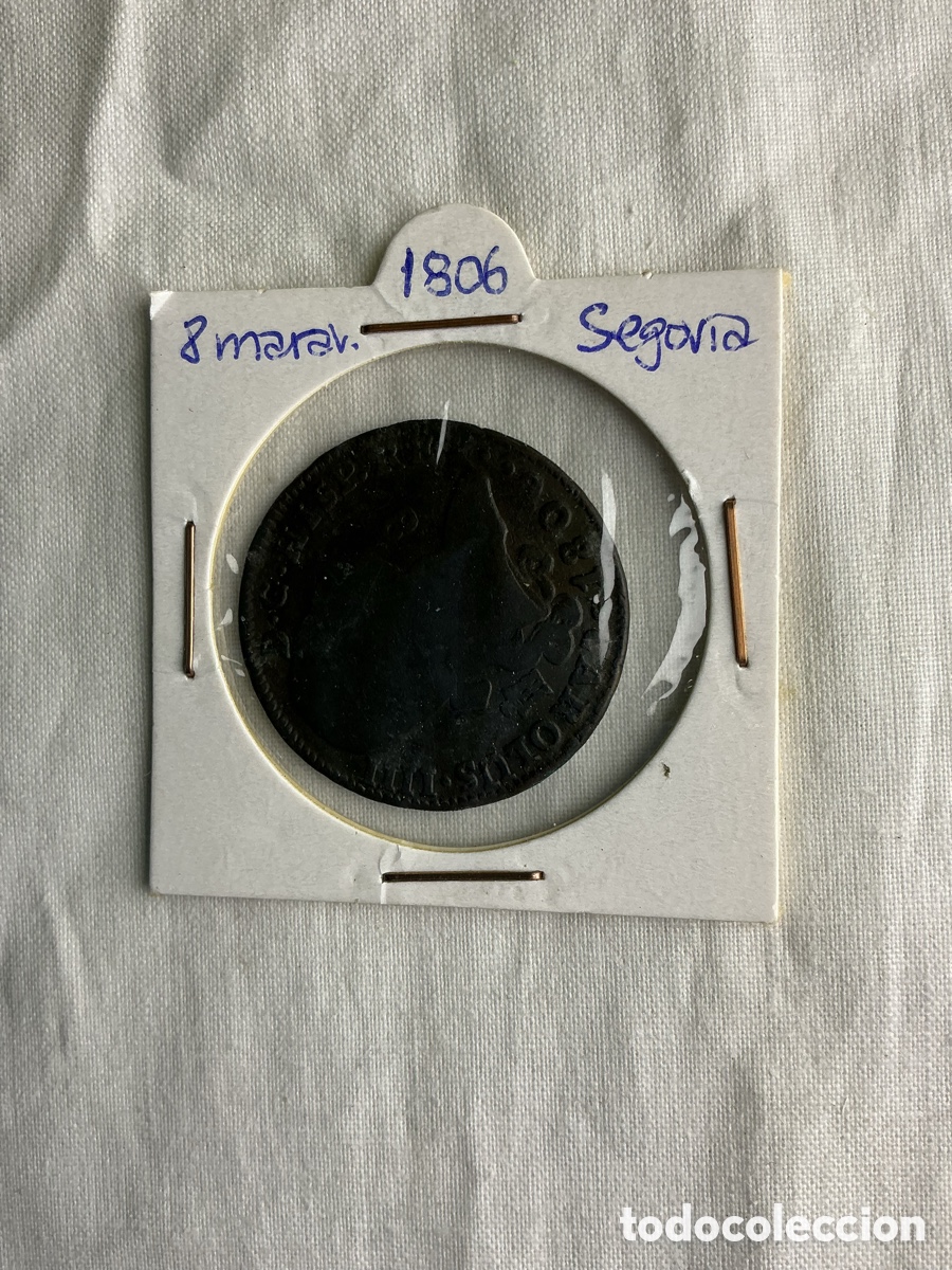 Moedas de Espanha: 8 Maraved&iacute;s Carlos IV &ndash; 1806 &ndash; Segovia &ndash; Espa&ntilde;a