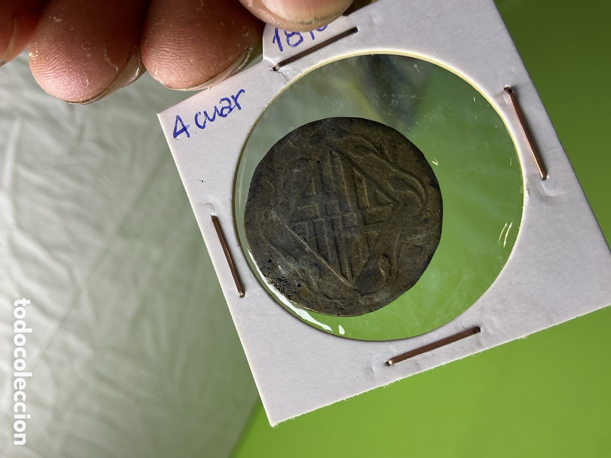 Monedas de Espa&ntilde;a: Barcelona &mdash; Moneda de 4 cuartos de 1813 - Foto 3