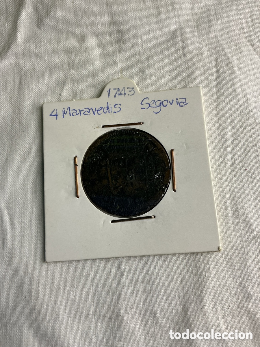 Monedas de Espa&ntilde;a: Felipe V &mdash; 4 maraved&iacute;s de 1743 &mdash; Segovia