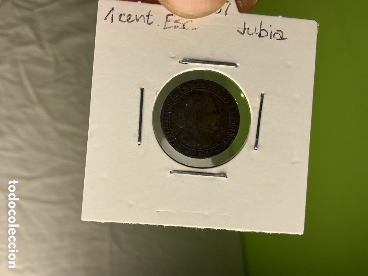 Monedas de Espa&ntilde;a: Isabel II &mdash; 1 c&eacute;ntimo de escudo &mdash; Jubia - Foto 3