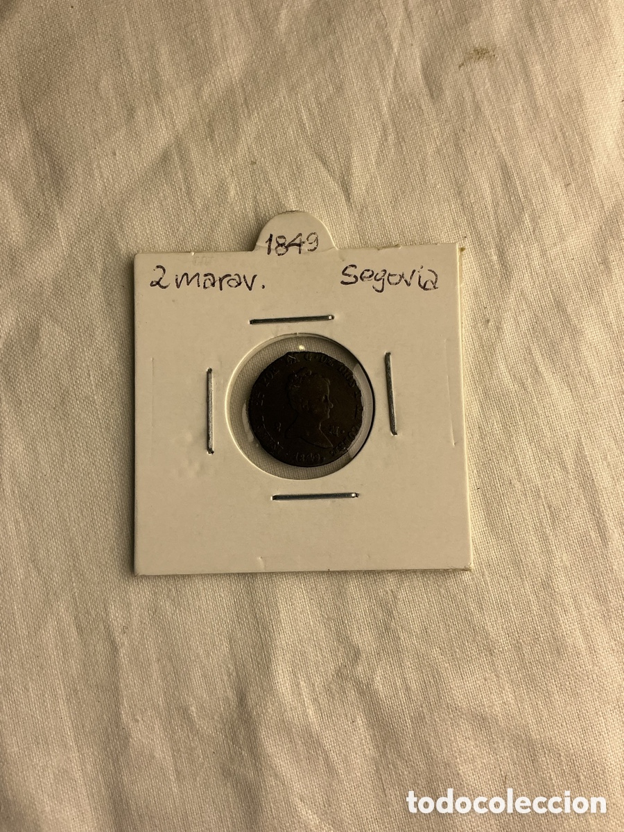 Monedas de Espa&ntilde;a: Isabel II &mdash; 2 maraved&iacute;s de 1849, Segovia - Foto 1