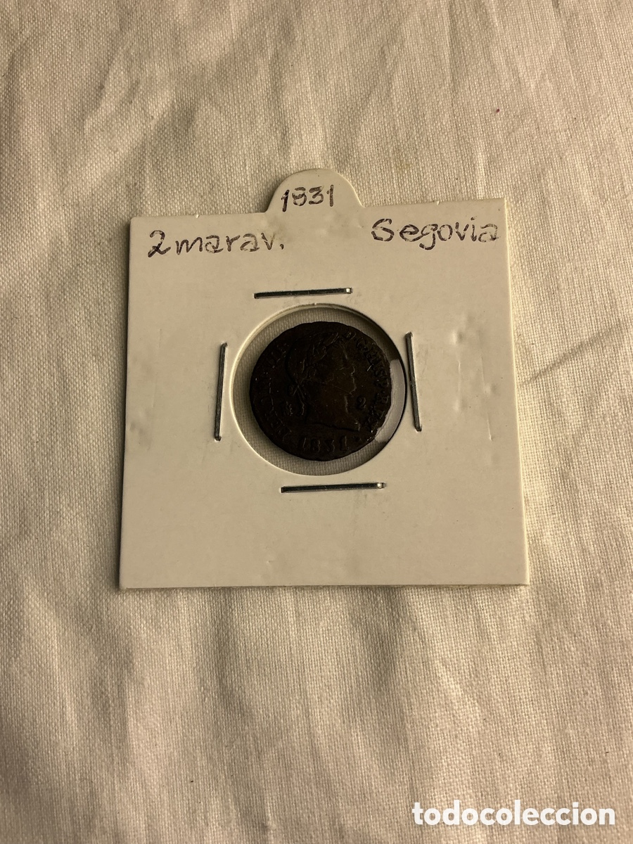 Monedas de Espa&ntilde;a: Fernando VII &mdash; 2 maraved&iacute;s de 1831, Segovia