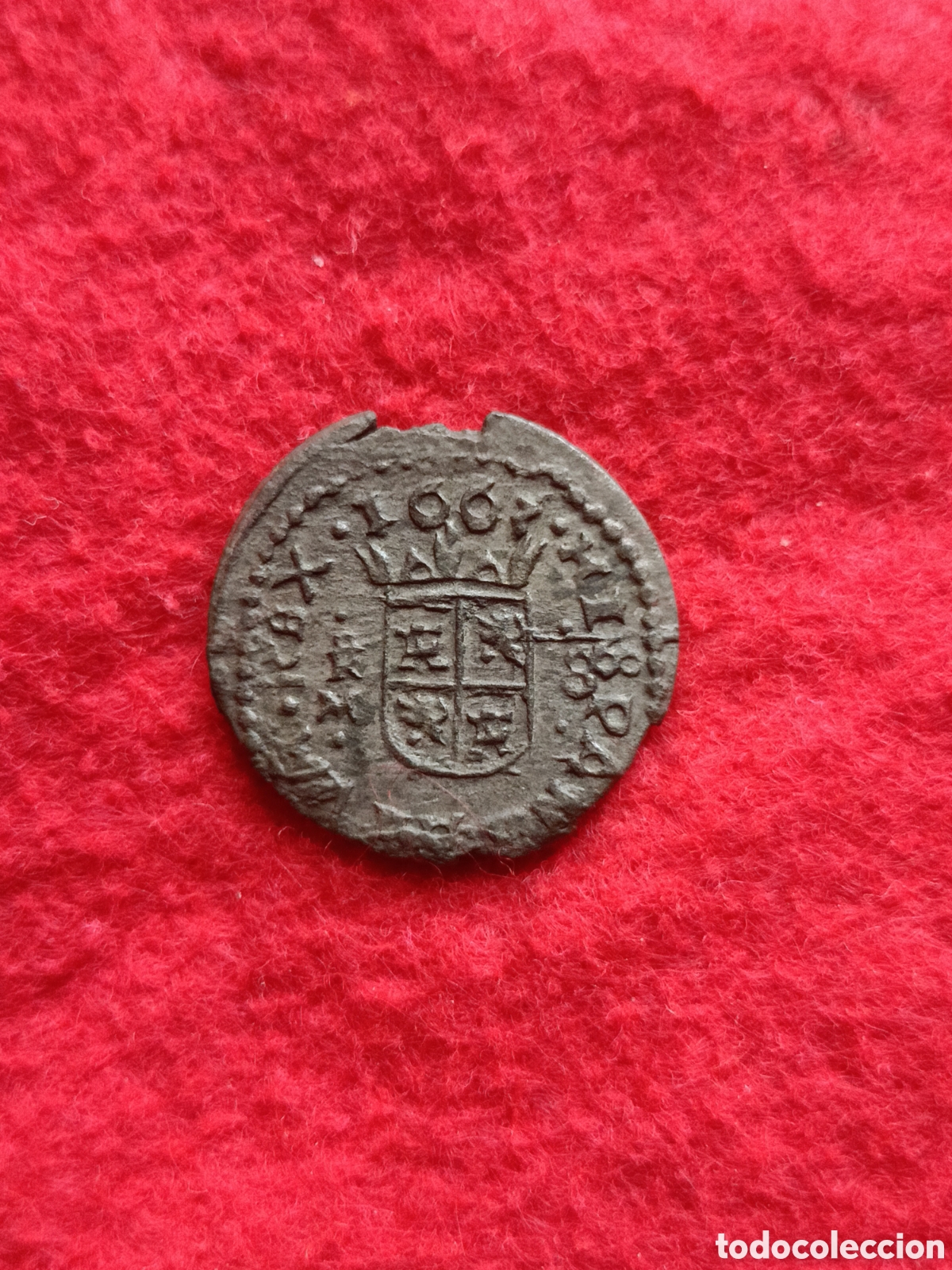 Monedas de Espa&ntilde;a: 8 Maraved&iacute;s Felipe IV Trujillo 1663 - Foto 2