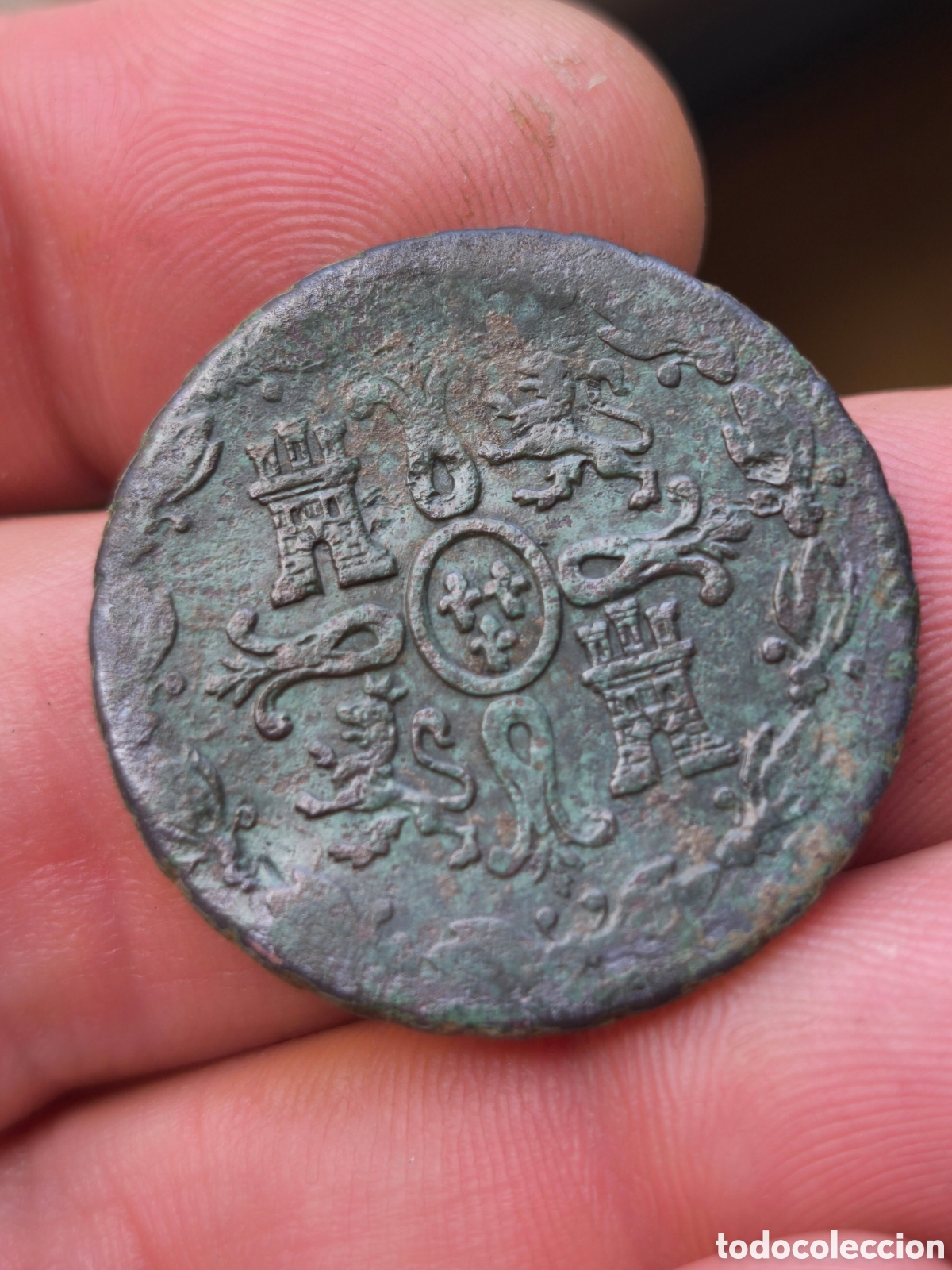 Monedas de Espa&ntilde;a: Fernando VII 1832 8 maravedis Segovia - Foto 2