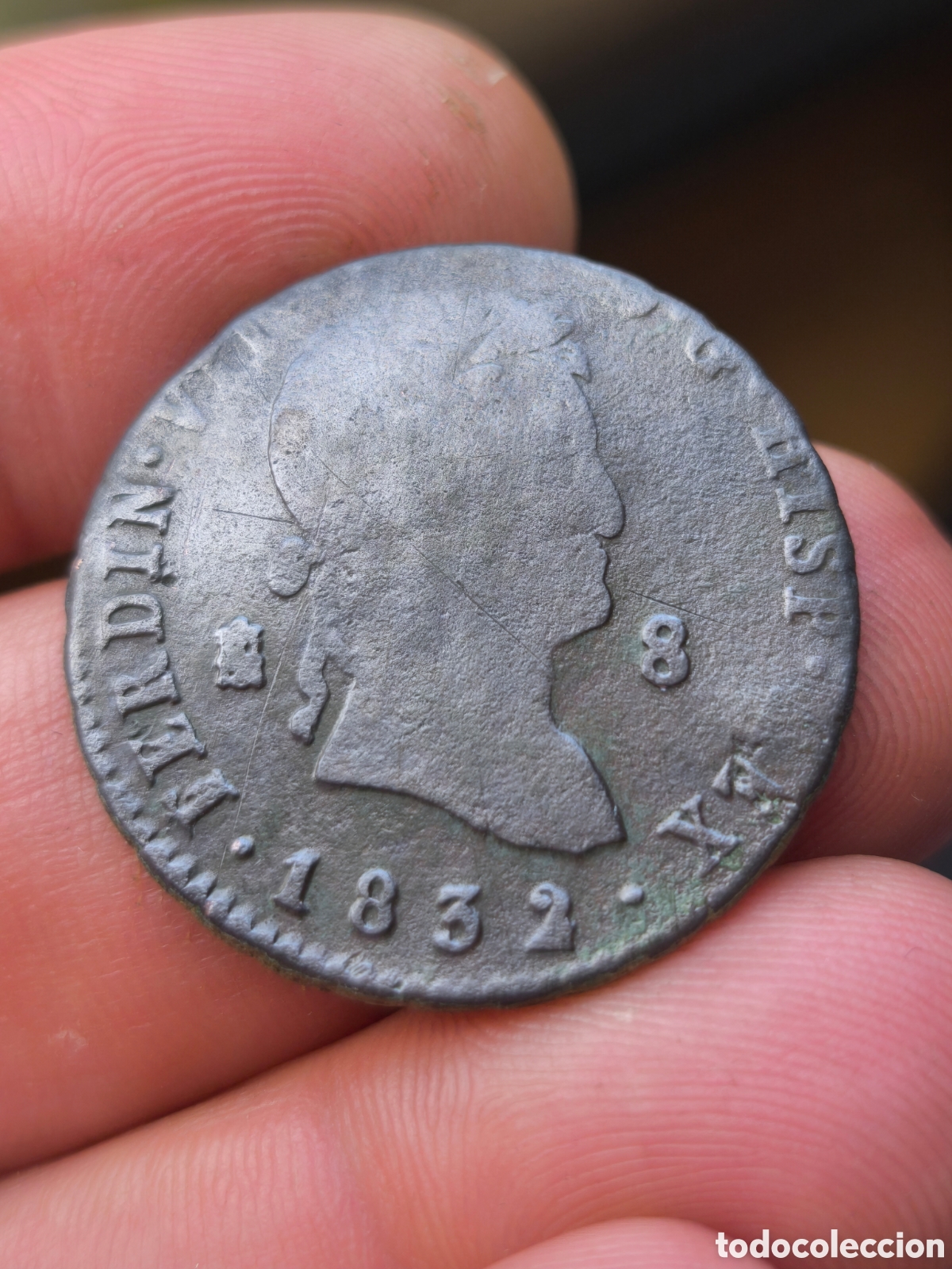 Monedas de Espa&ntilde;a: Fernando VII 1832 8 maravedis Segovia - Foto 1