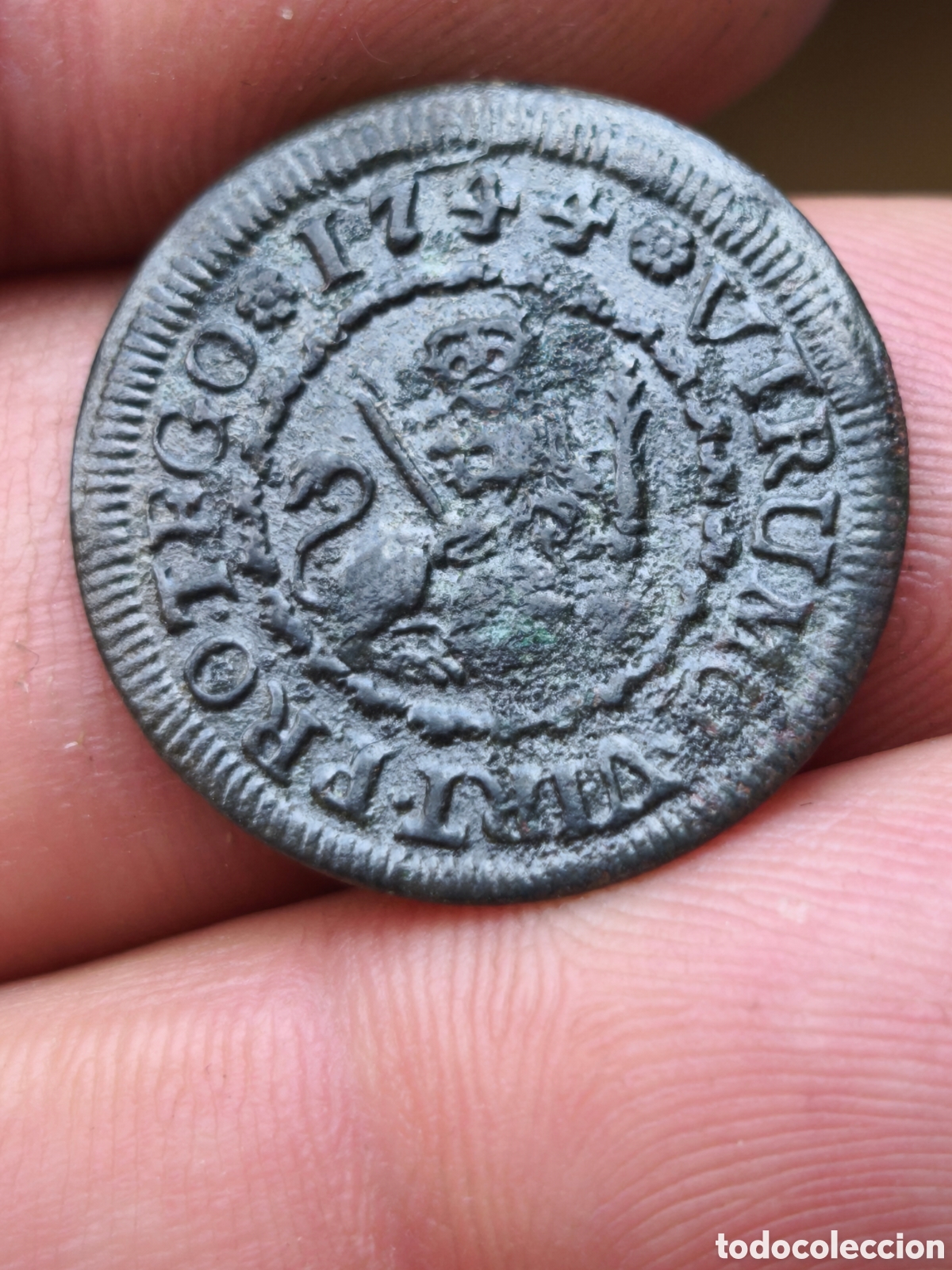 Monedas de Espa&ntilde;a: Felipe V 1744 Segovia 2 maravedis - Foto 1
