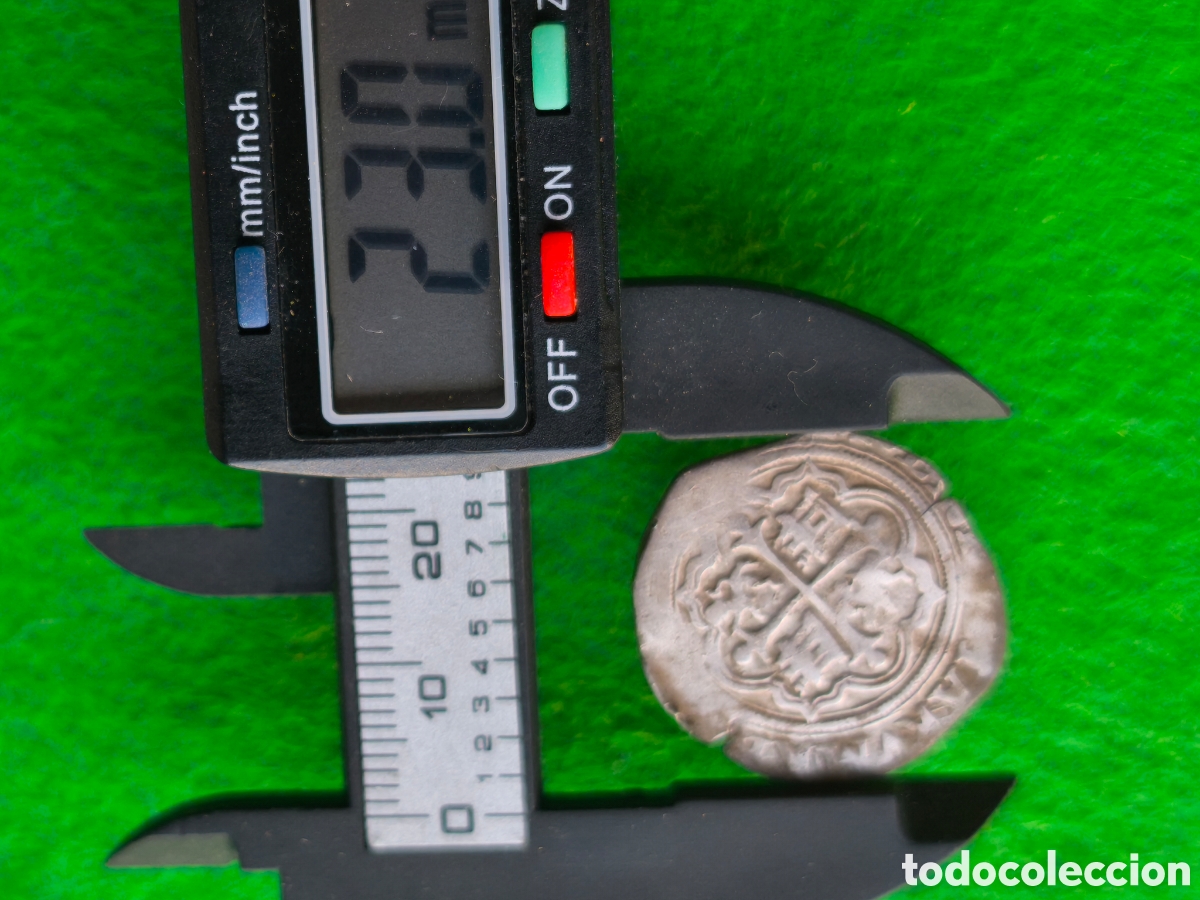 Monedas de Espa&ntilde;a: Felipe II 1 real Mexico M O plata - Foto 3