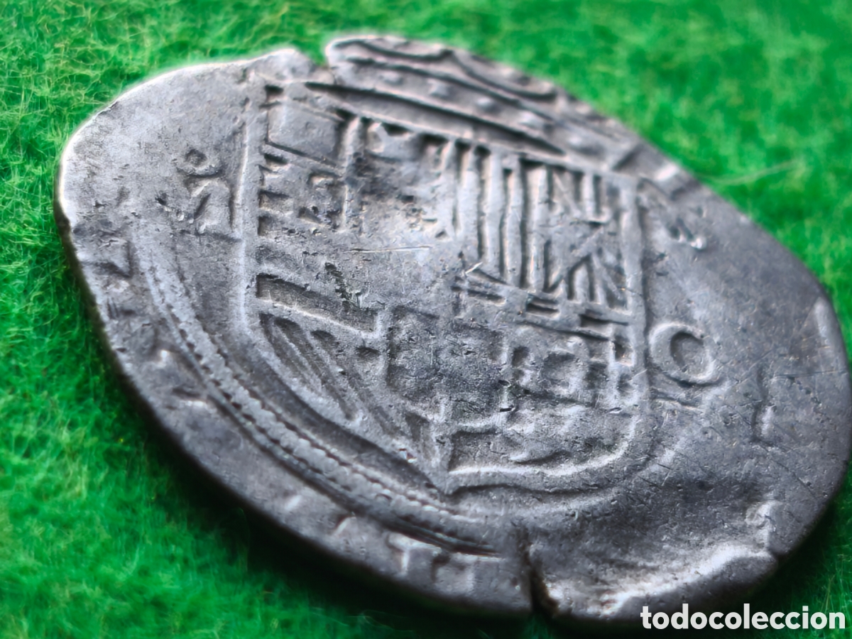 Monedas de Espa&ntilde;a: Felipe II 1 real Mexico M O plata - Foto 6