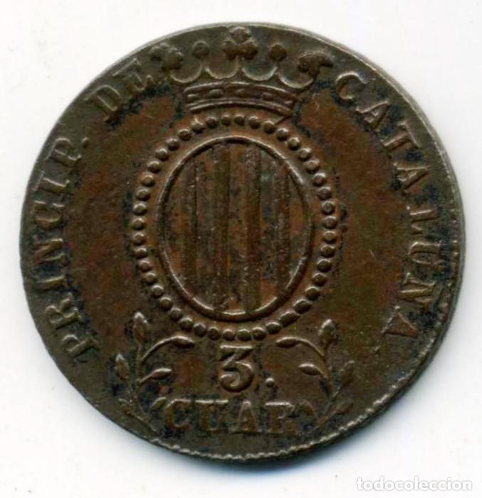 Monedas de Espa&ntilde;a: XS- ISABEL II - CATALU&Ntilde;A 3 Cuartos 1844