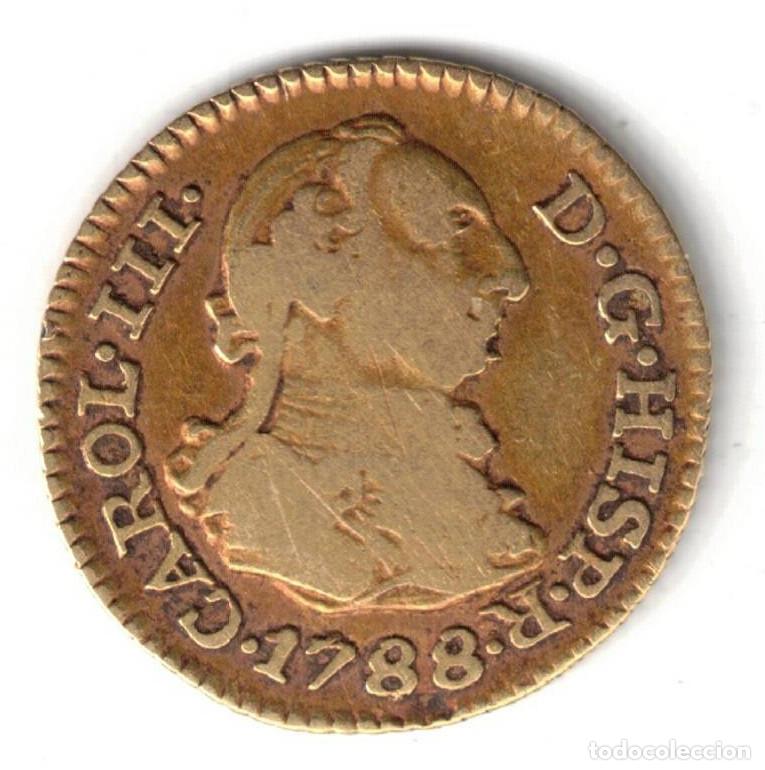Monedas de Espa&ntilde;a: ESPA&Ntilde;A MONEDA 1/2 ESCUDO CARLOS III 1788 MADRID M - ORO
