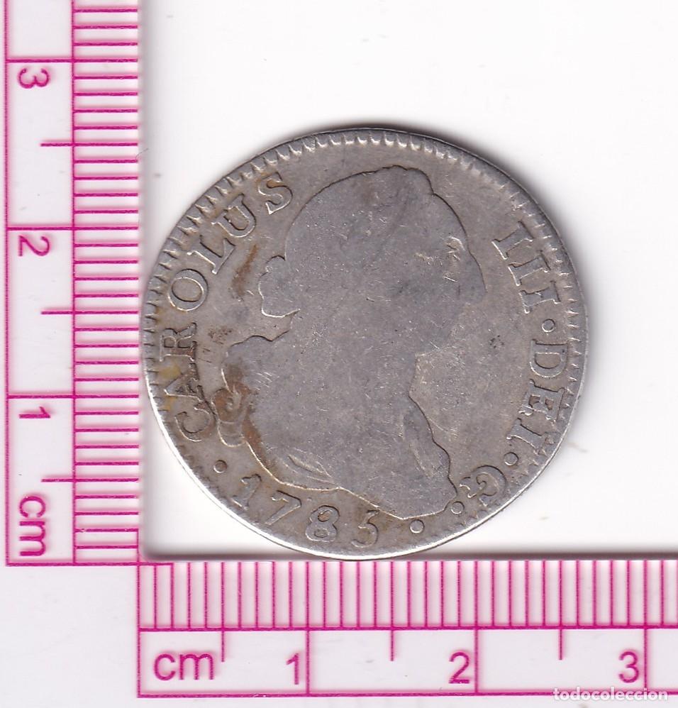 M&uuml;nzen von Spanien: CRF1818 MONEDA ESPA&Ntilde;A CARLOS III 2 REALES 1785 MADRID DV