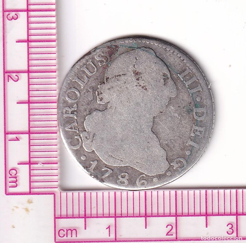 M&uuml;nzen von Spanien: CRF1821 MONEDA ESPA&Ntilde;A CARLOS III 2 REALES 1786 MADRID DV