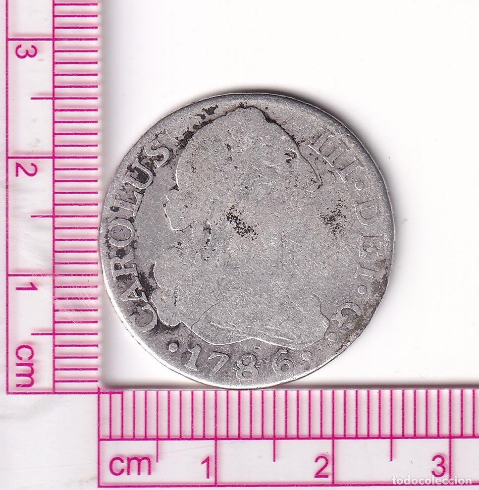 M&uuml;nzen von Spanien: CRF1823 MONEDA ESPA&Ntilde;A CARLOS III 2 REALES 1786 MADRID DV