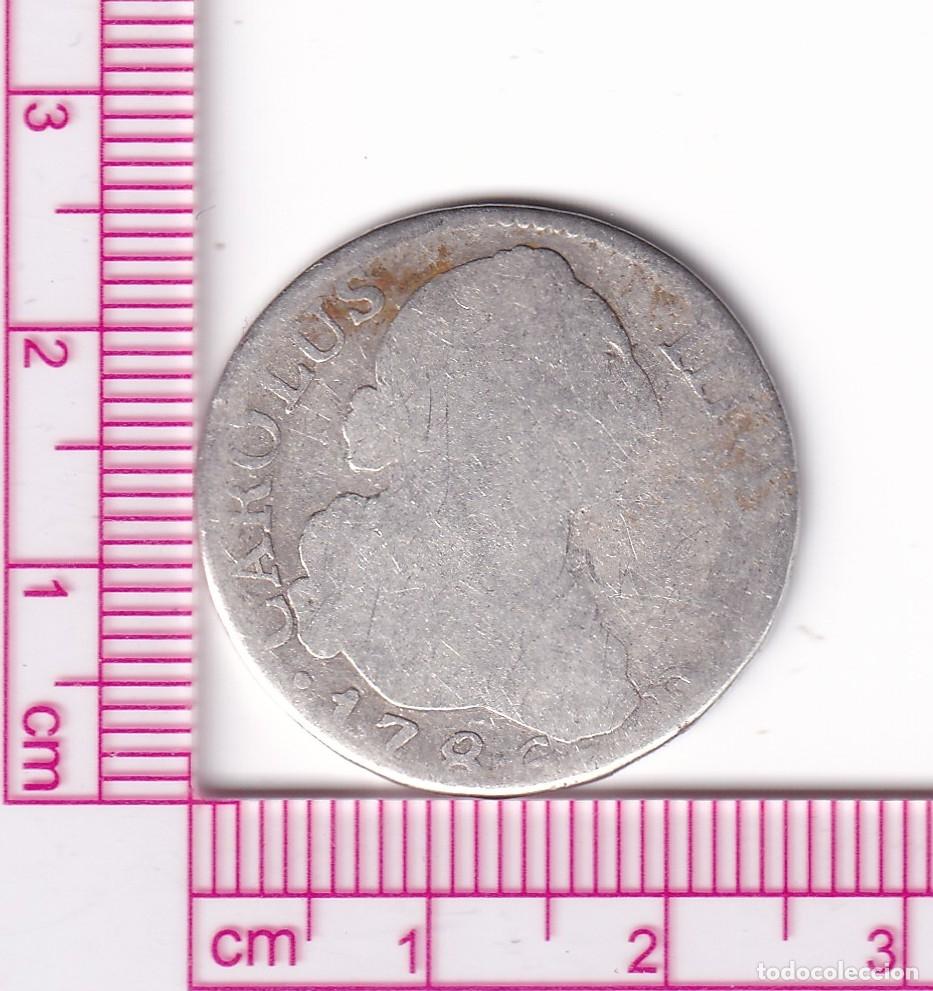 M&uuml;nzen von Spanien: CRF1824 MONEDA ESPA&Ntilde;A CARLOS III 2 REALES 1786 MADRID DV