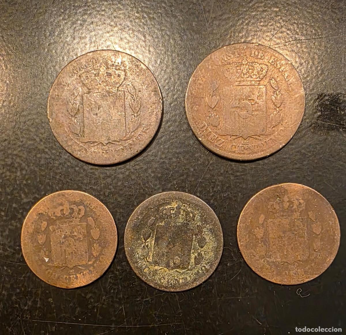 Monedas de Espa&ntilde;a: Lote 5 Monedas Antiguas Espa&ntilde;olas Alfonso XII y Alfonso XIII &ndash; Siglo XIX &ndash; Duros 5 Pesetas