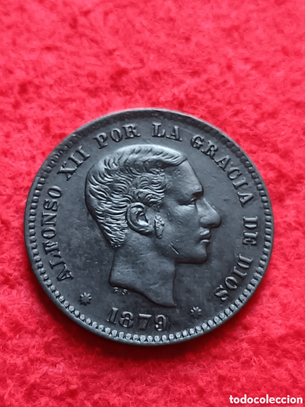 Monedas de Espa&ntilde;a: 5 C&eacute;ntimos Alfonso XIII 1879 - Foto 2