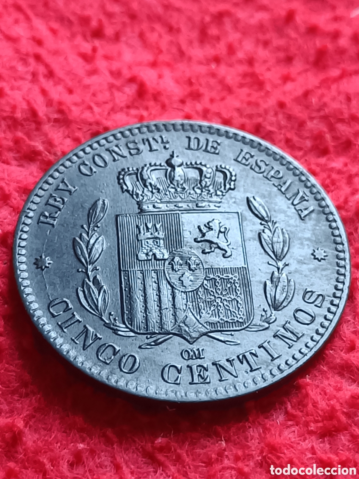 Monedas de Espa&ntilde;a: 5 C&eacute;ntimos Alfonso XIII 1879 - Foto 3