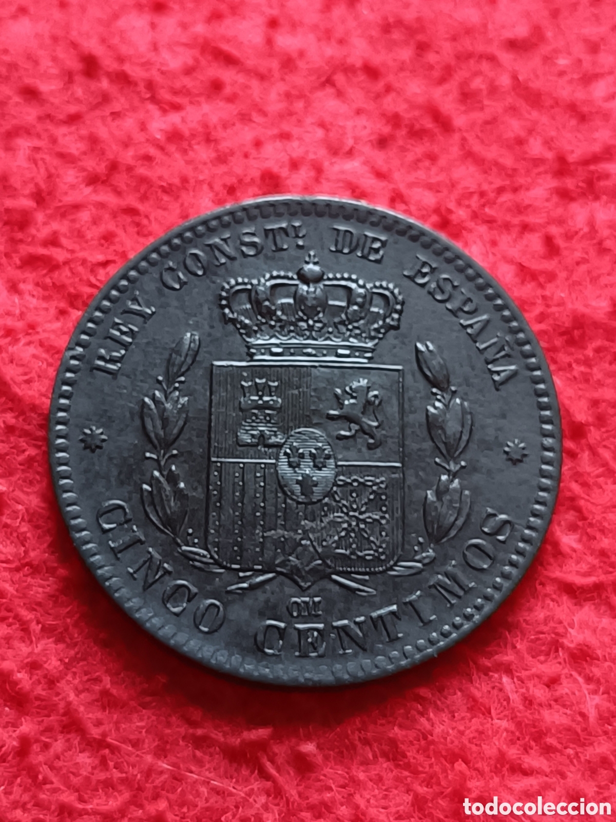 Monedas de Espa&ntilde;a: 5 C&eacute;ntimos Alfonso XIII 1879 - Foto 1