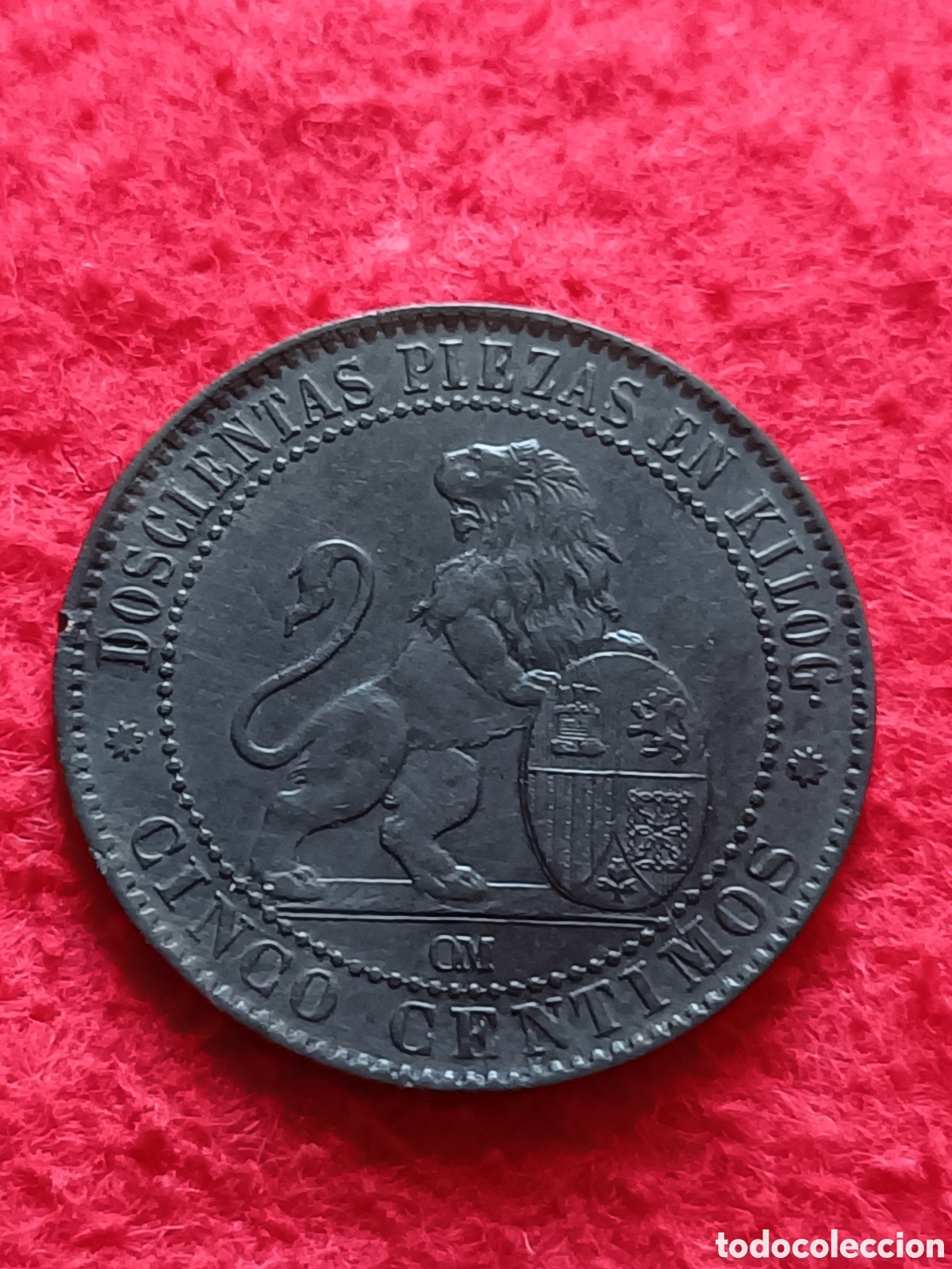 Monedas de Espa&ntilde;a: 5 C&eacute;ntimos Gobierno Provisional 1870 - Foto 1