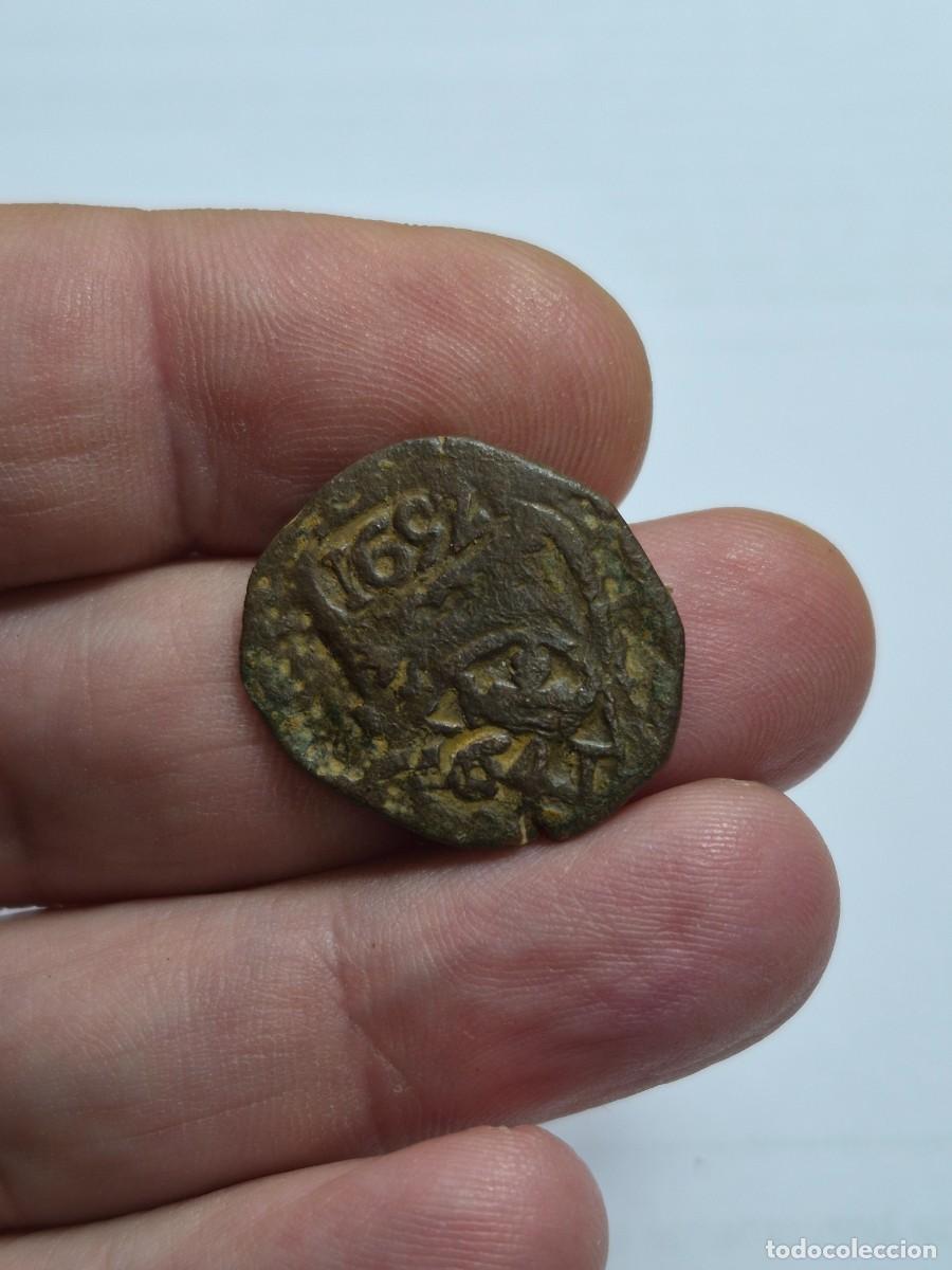 M&uuml;nzen von Spanien: NT/ FELIPE IV DOBLE RESELLO VIII Y 8 MARAVEDIES TOLEDO 1641 Y 1652 (E1484)