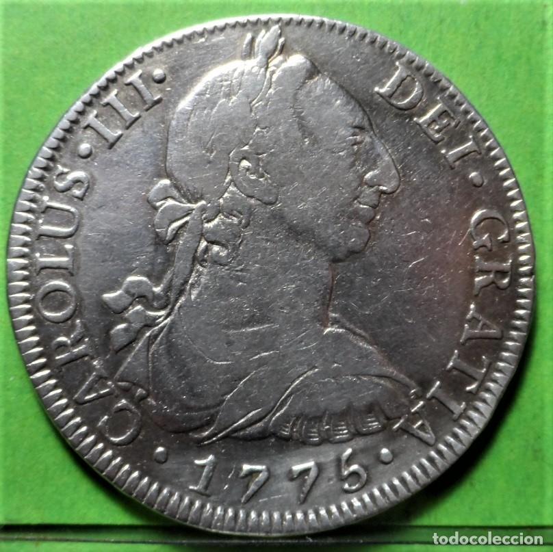 Monedas de Espa&ntilde;a: CARLOS III, 8 reales, 1775, MEXICO -FM, A.C.-1109, Ag