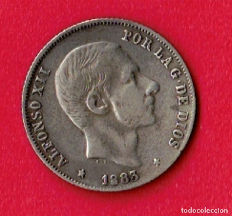 Monedas de Espa&ntilde;a: ESPA&Ntilde;A. A&Ntilde;O 1883 ALFONSO XII 20 CENTAVOS PLATA &rdquo; MANILA &rdquo;